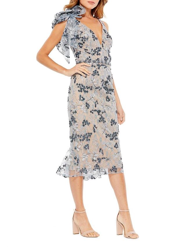 Womens Floral Midi Cocktail Dress Product Image