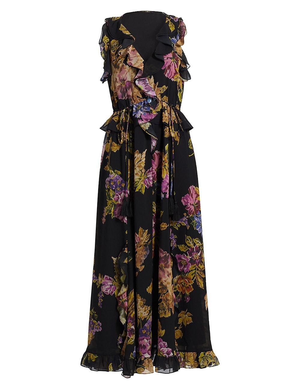 Womens Lesley Floral Ruffled Maxi Dress Product Image