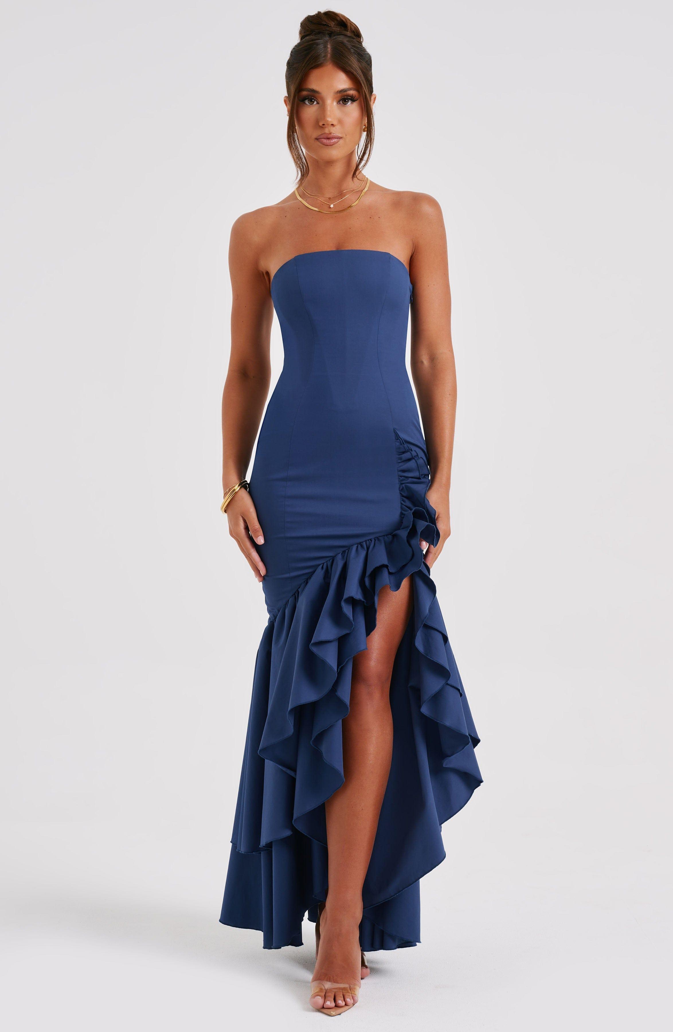 Angelina Maxi Dress - Navy Product Image