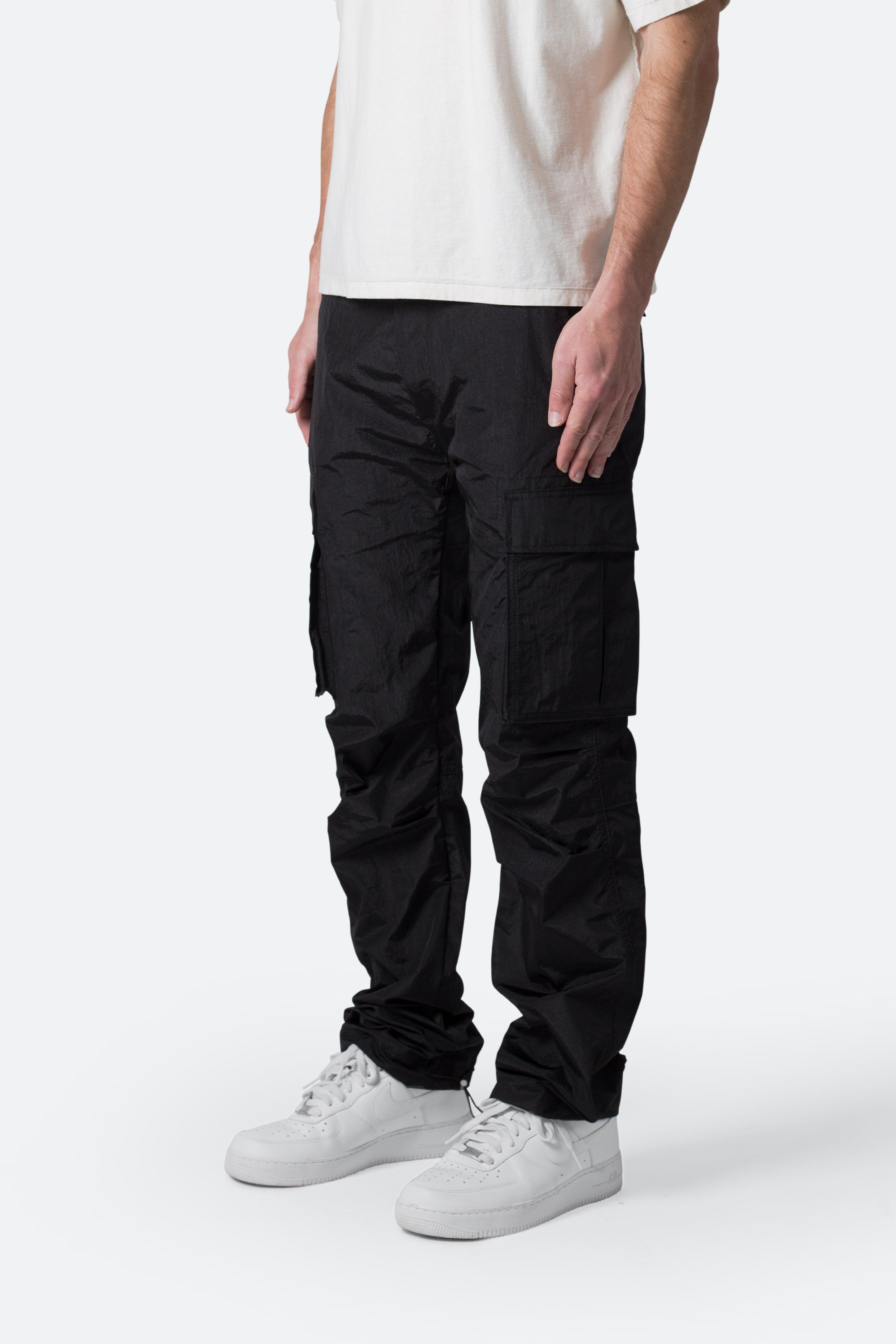 Crinkle Cargo Pants - Black Product Image