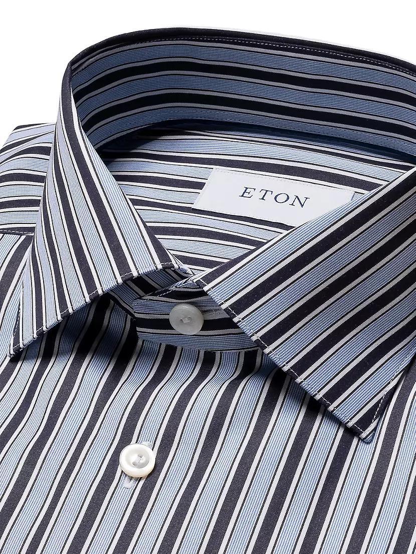 Contemporary-Fit Striped Poplin Shirt Product Image