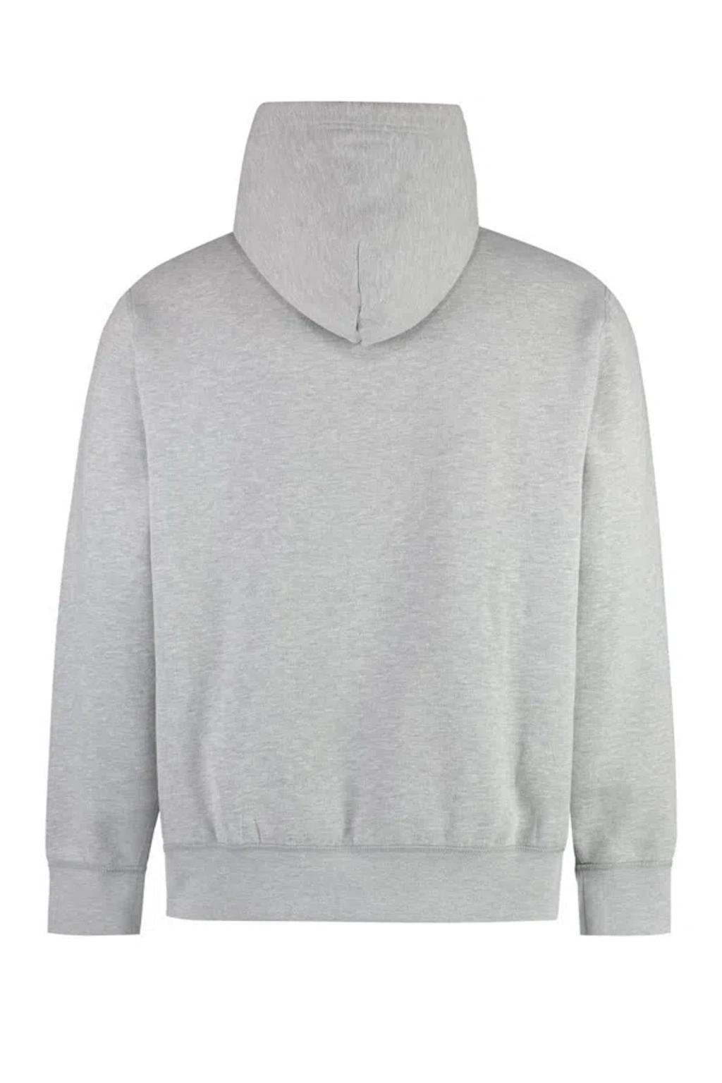 Cotton Hoodie In Grey Product Image