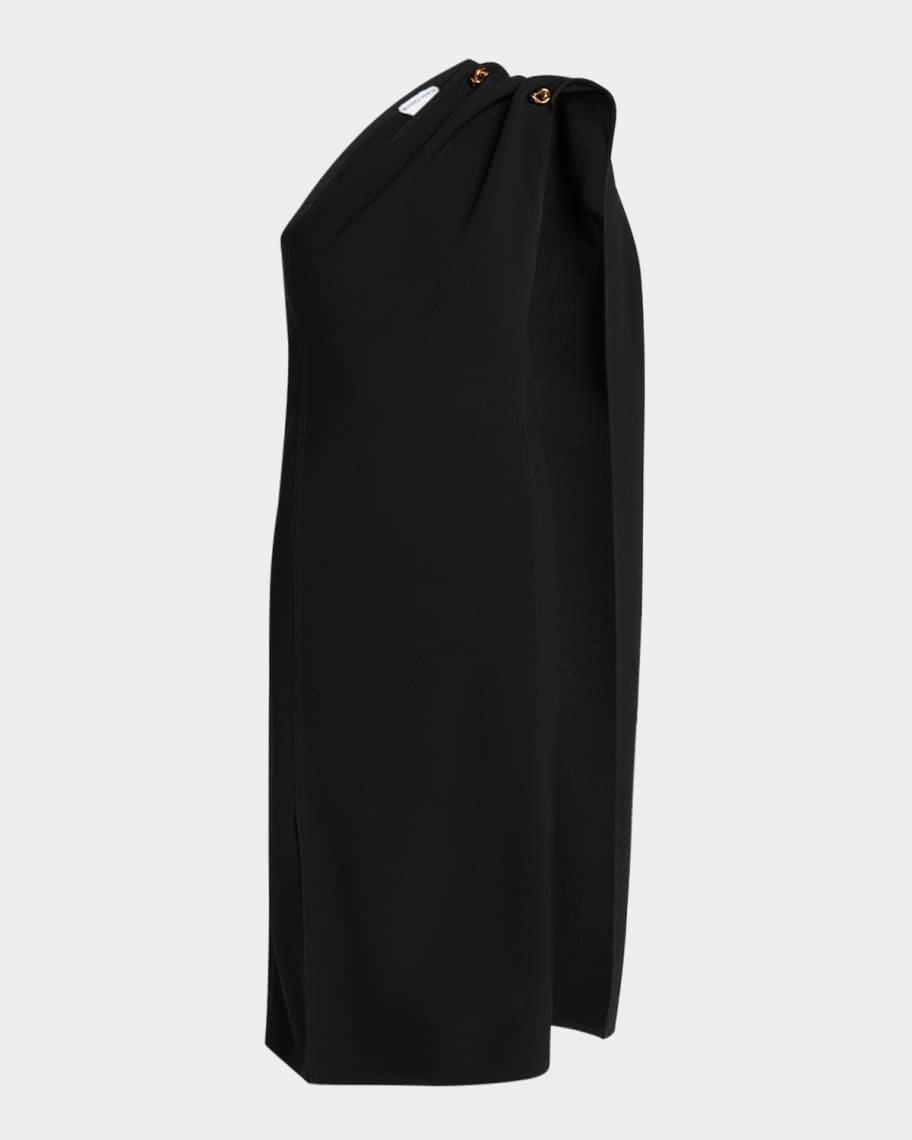 One-Shoulder Drape Slit Dress Product Image