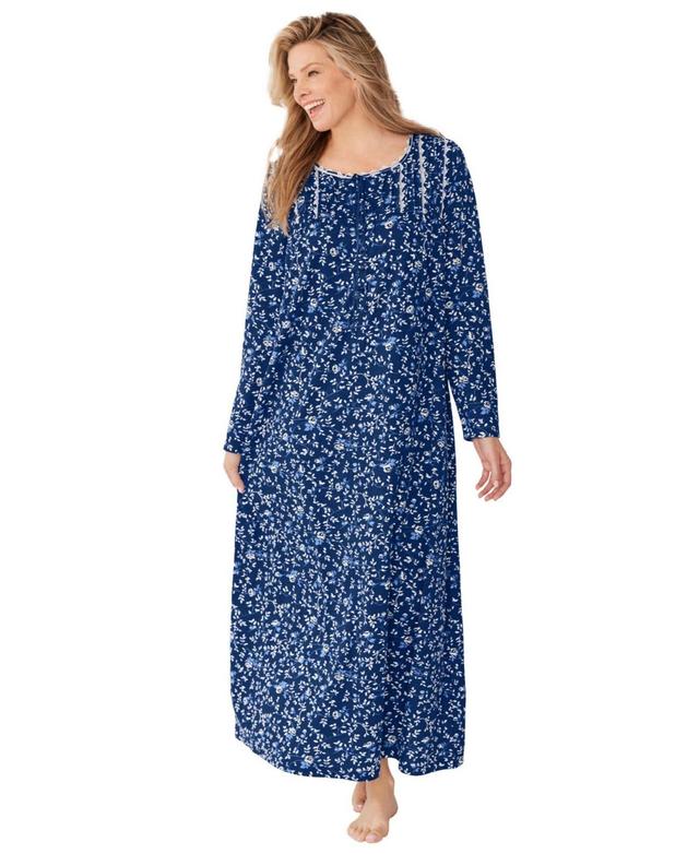 Dreams & Co. Womens Floral Knit Gown Product Image