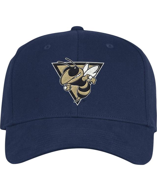 Mens adidas Navy Georgia Tech Yellow Jackets Vault Slouch Flex Hat Product Image