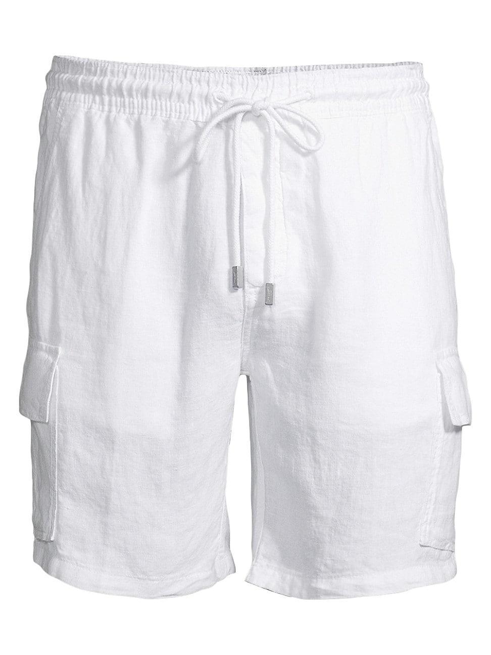 Mens Linen Cargo Shorts Product Image