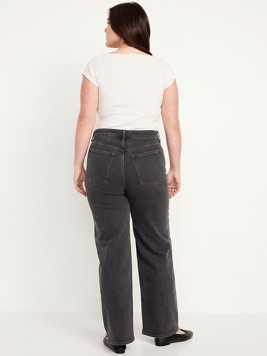 Extra High-Waisted Sky-Hi Wide-Leg Jeans Product Image