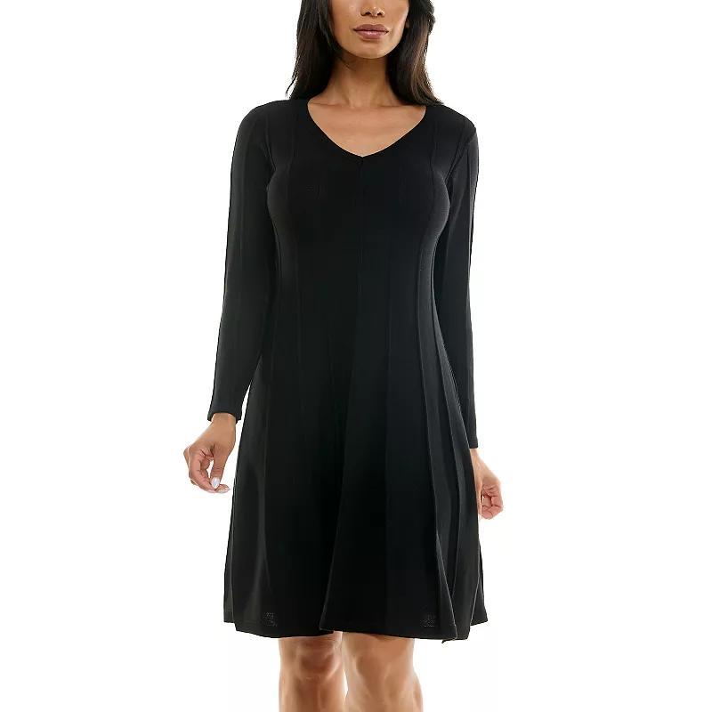 Womens Nina Leonard A-Line Sweater Dress Product Image