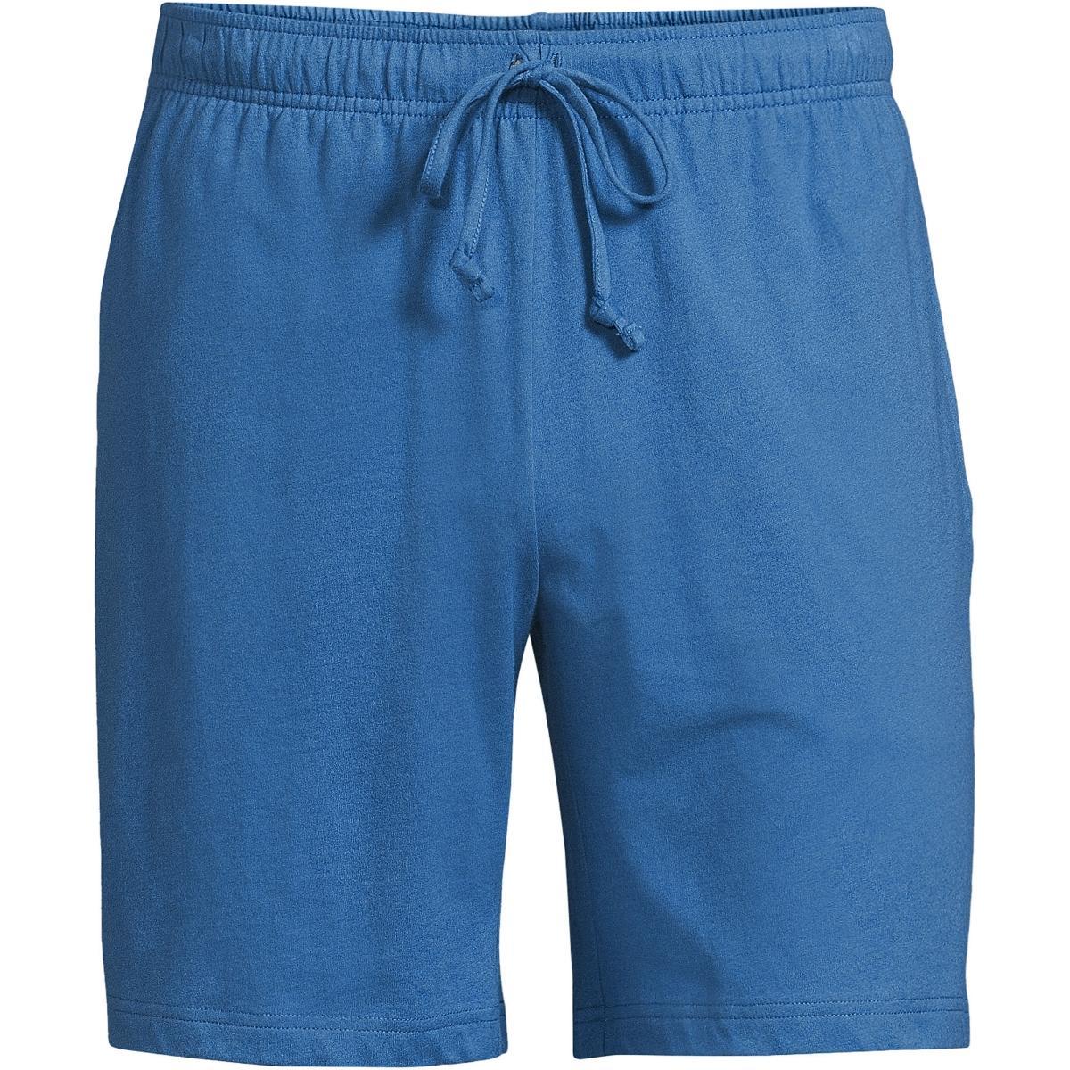 Big & Tall Lands End Knit Jersey Pajama Shorts, Mens Grey Product Image