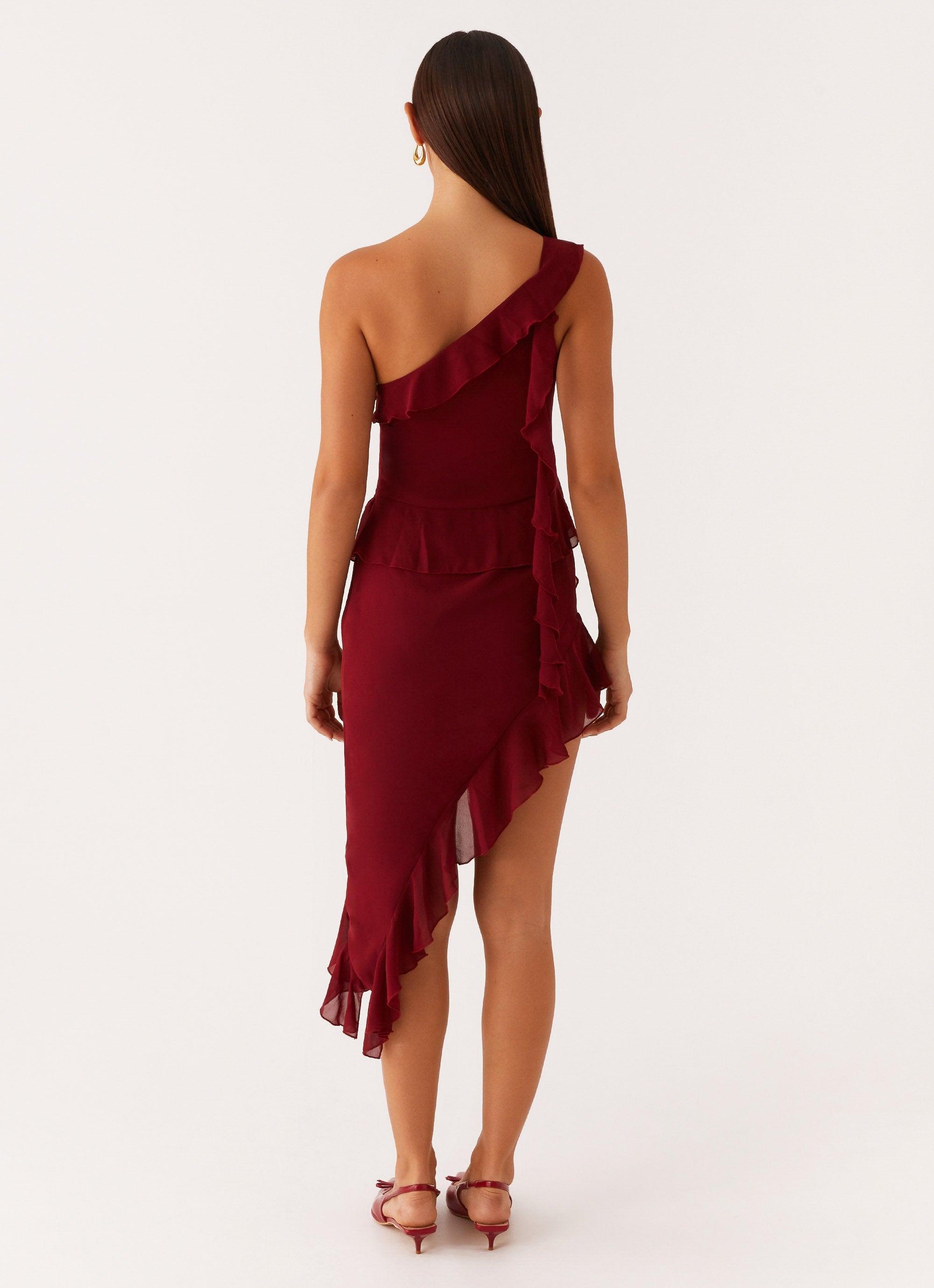 No Secret Mini Dress - Deep Red Product Image