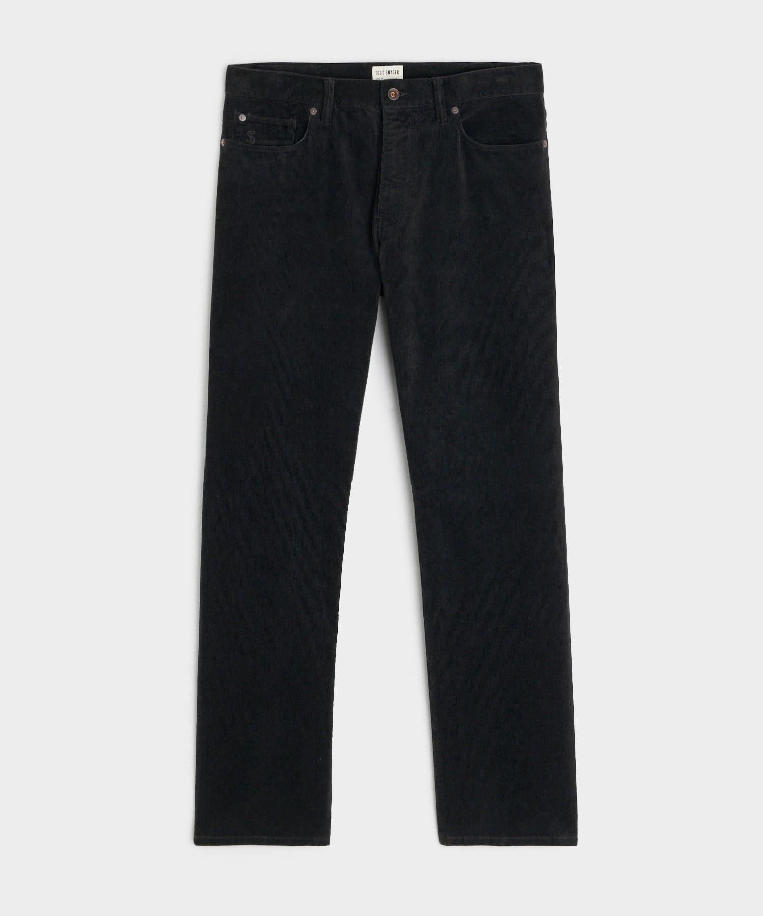 Vintage Straight Fit 5-Pocket Corduroy Pant in Pitch Black Product Image