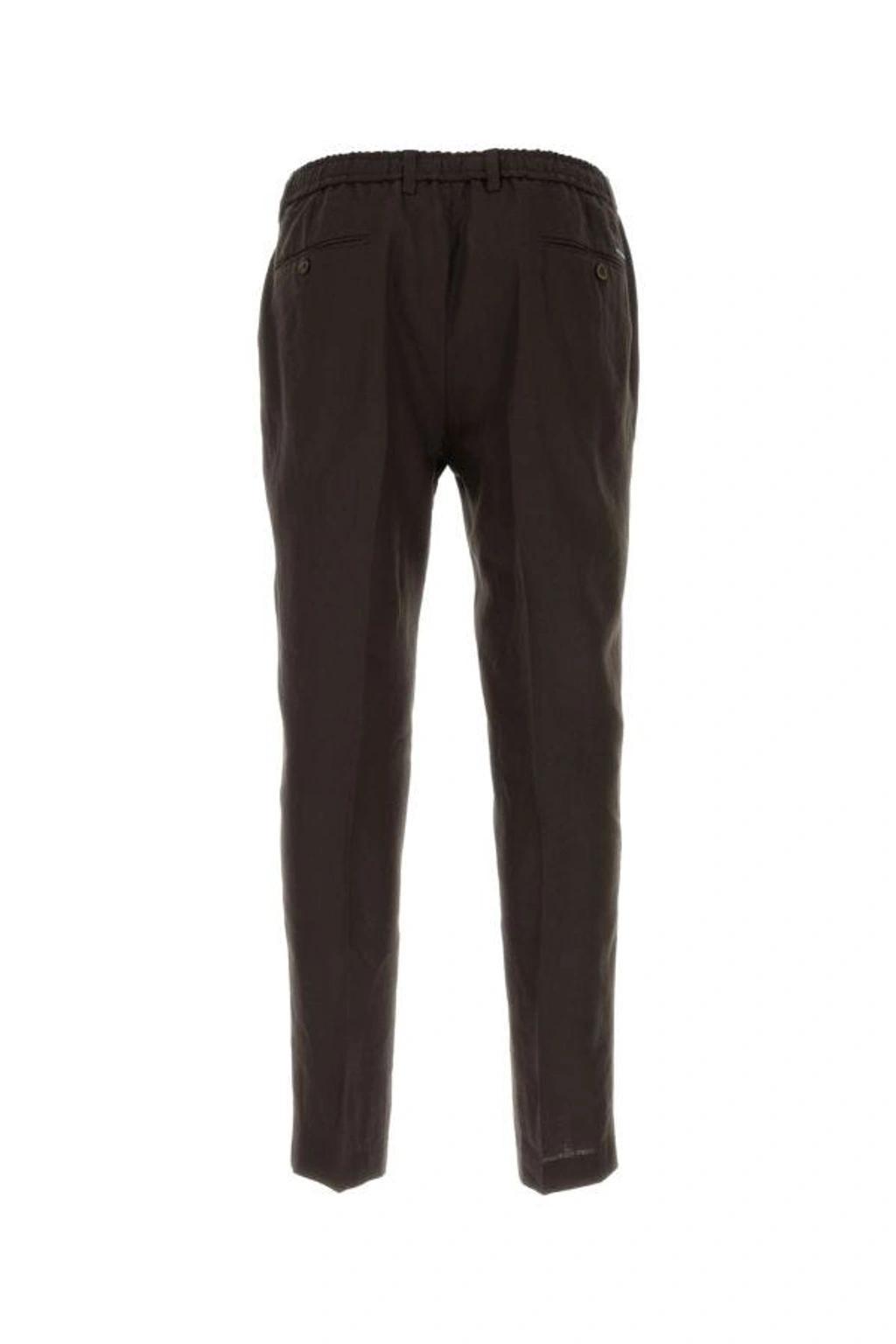 Dark Brown Stretch Cotton Pant Product Image