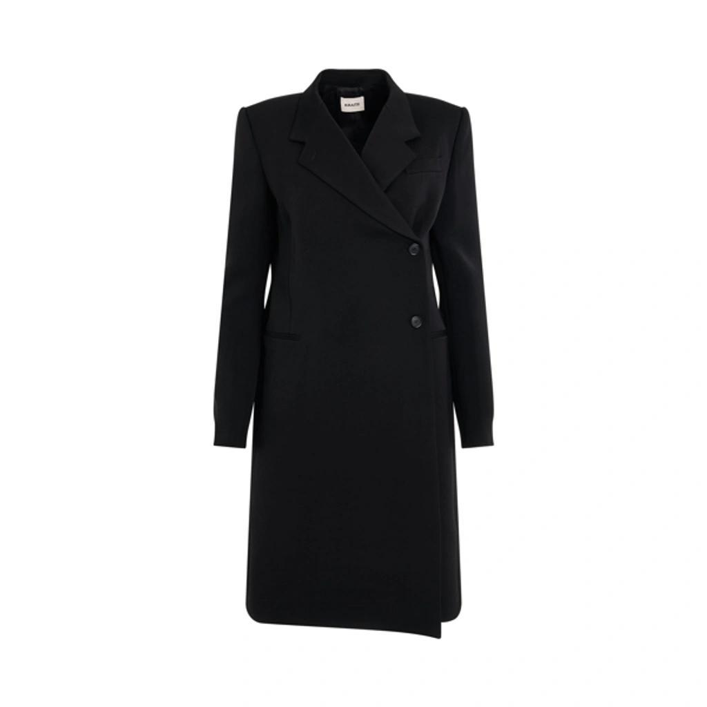 Kento Wool Blend Long Coat In Black Product Image