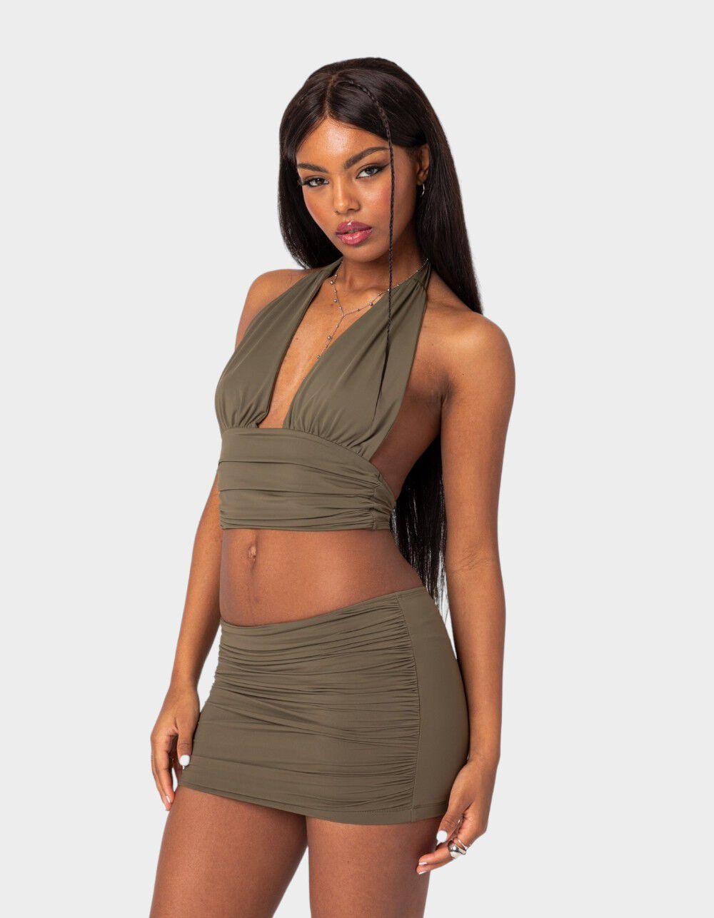 EDIKTED Kenya Gathered Halter Top Product Image