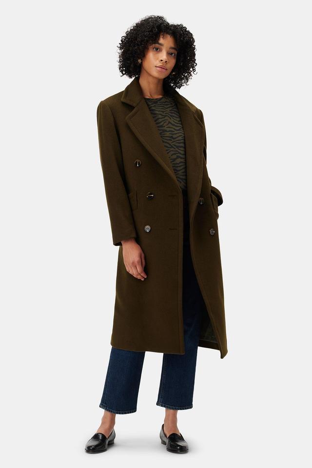 Double Breasted Car Coat - Olive Product Image