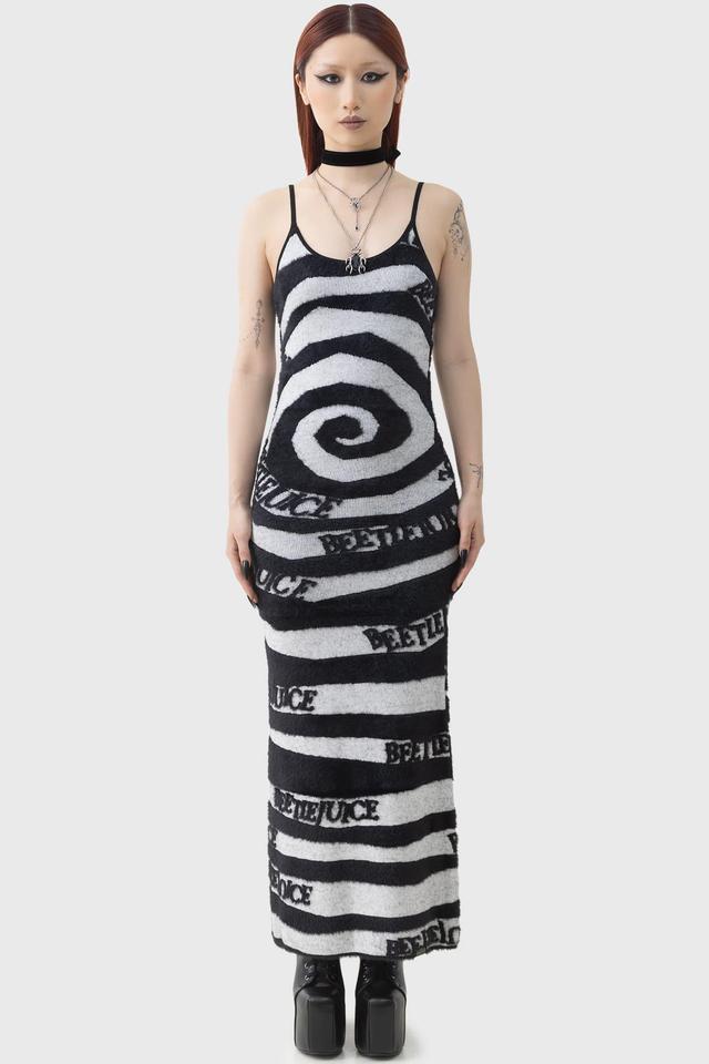 Vertigo Spiral Knitted Maxi Dress Female Product Image