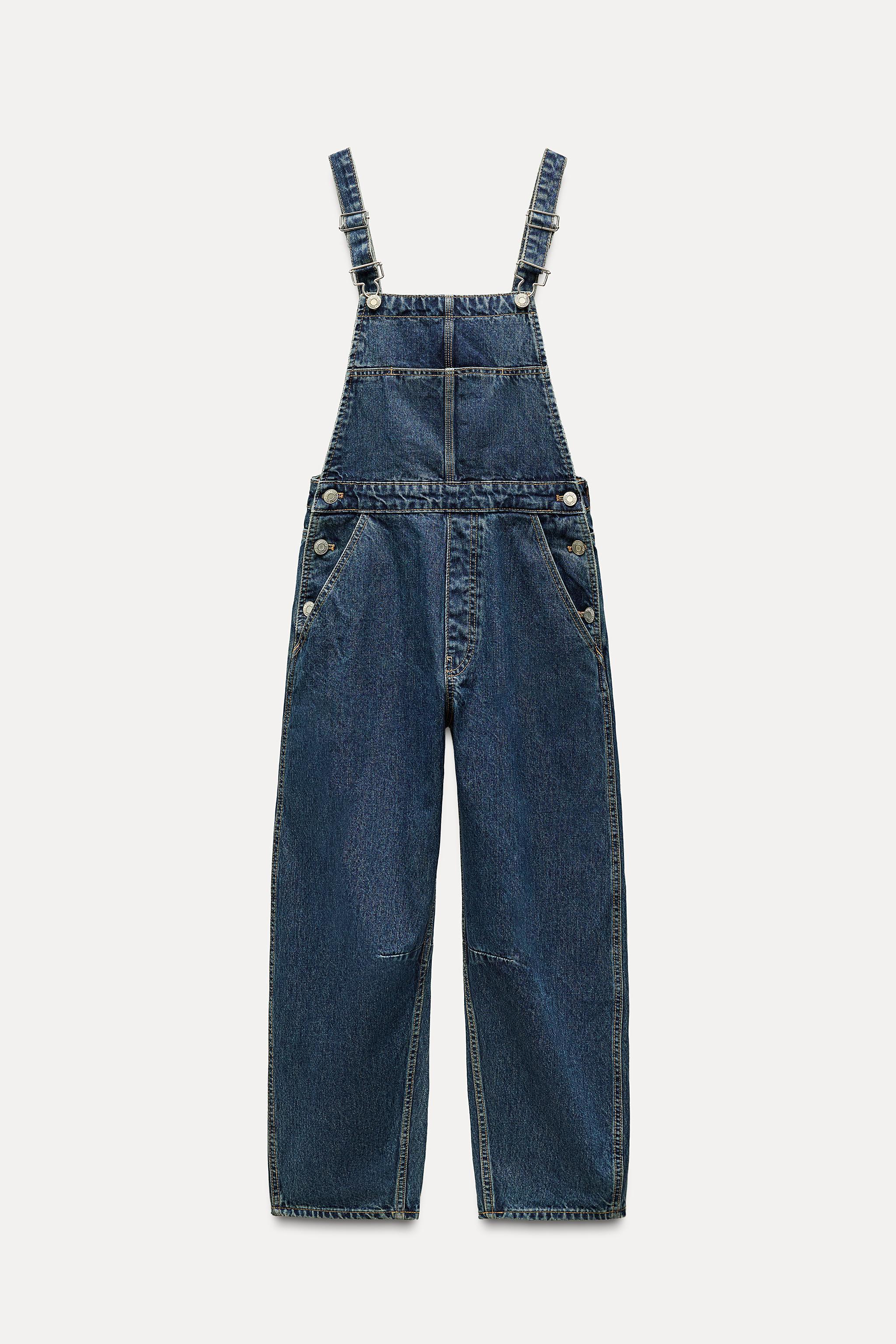 LONG TRF BAGGY DENIM JUMPSUIT Product Image