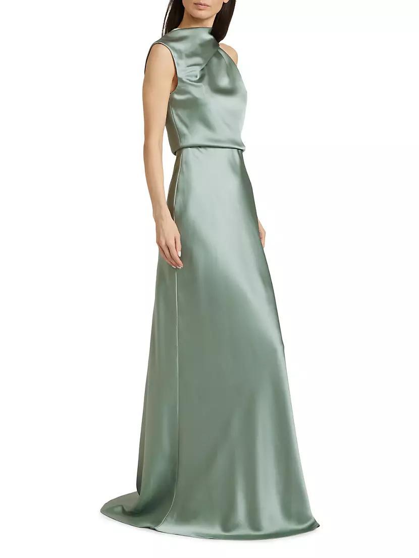 Asymmetric Satin Gown Product Image