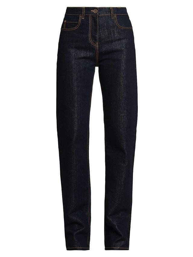 Womens Slim-Straight Mid-Rise Jeans Product Image