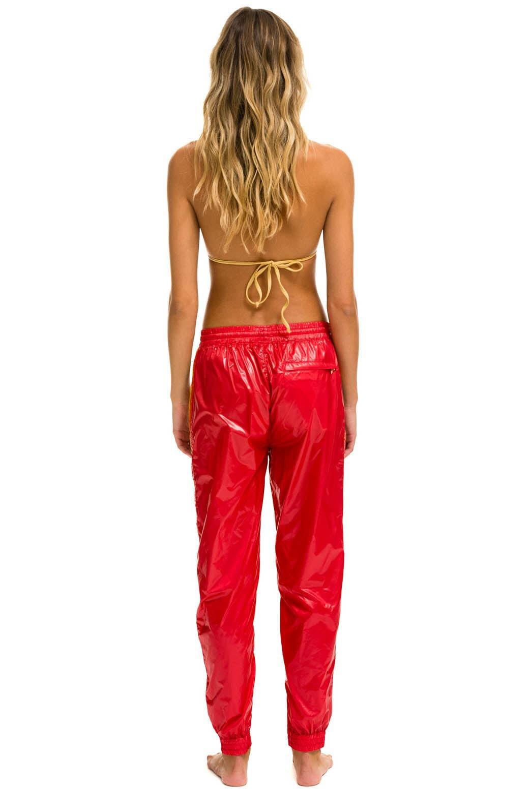 5 STRIPE WIND PANT - CHERRY GLOSSY Female Product Image