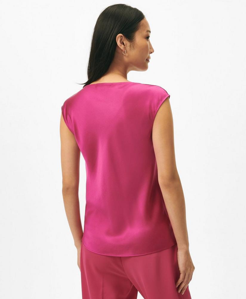 Cowl Neck Blouse in Washable Silk Charmeuse Product Image