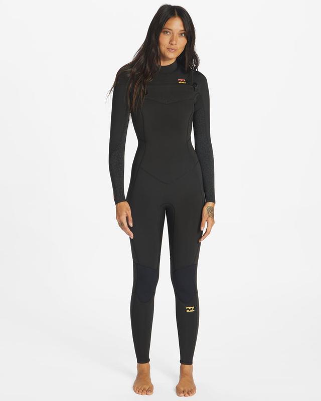 4/3 Synergy Chest Zip Full Wetsuit - Wild Black Female Product Image