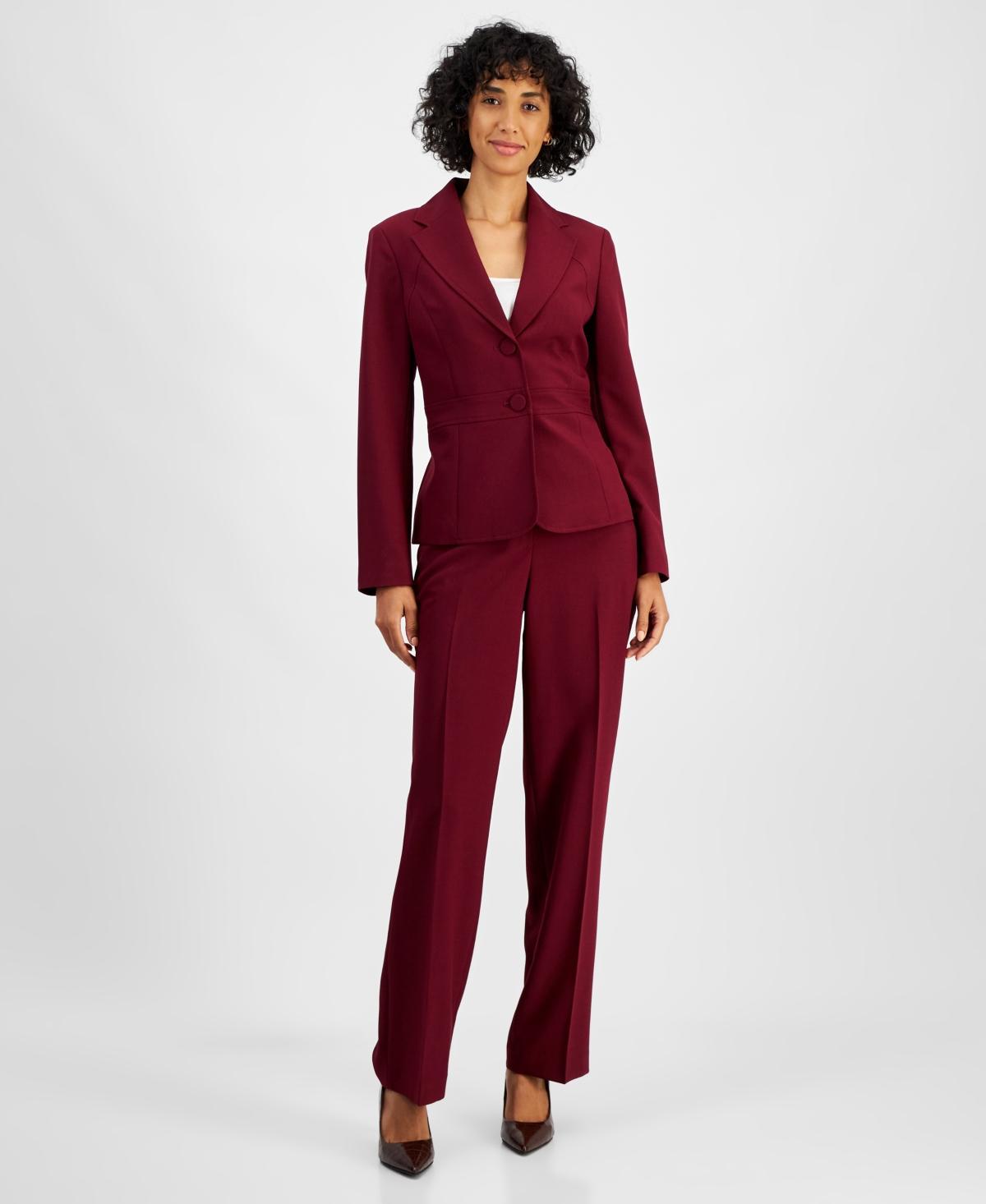 Le Suit Womens Seamed Peplum Pantsuit, Regular & Petite Product Image