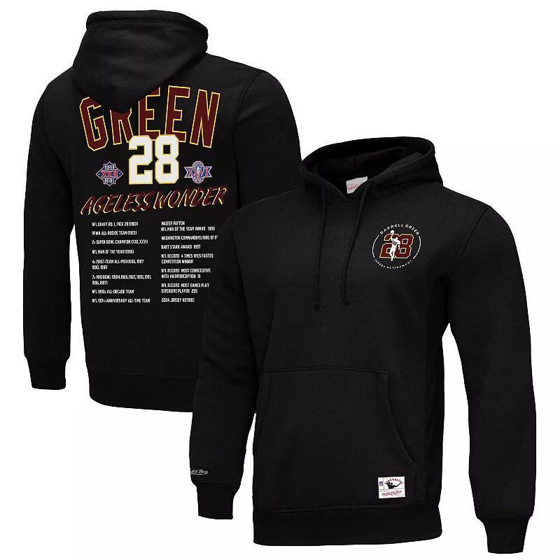 Mens Mitchell & Ness Darrell Green Black Washington Commanders Ageless Wonder Pullover Hoodie Product Image