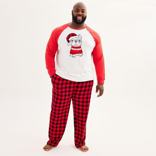 Big & Tall Jammies For Your Families Frenchie Top & Bottoms Pajama Set by Cuddl Duds, Mens Product Image