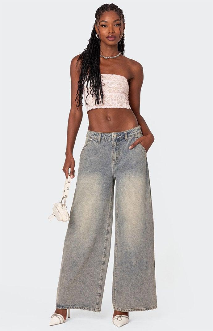 Edikted Womens Super Baggy Wide Leg Jeans product image