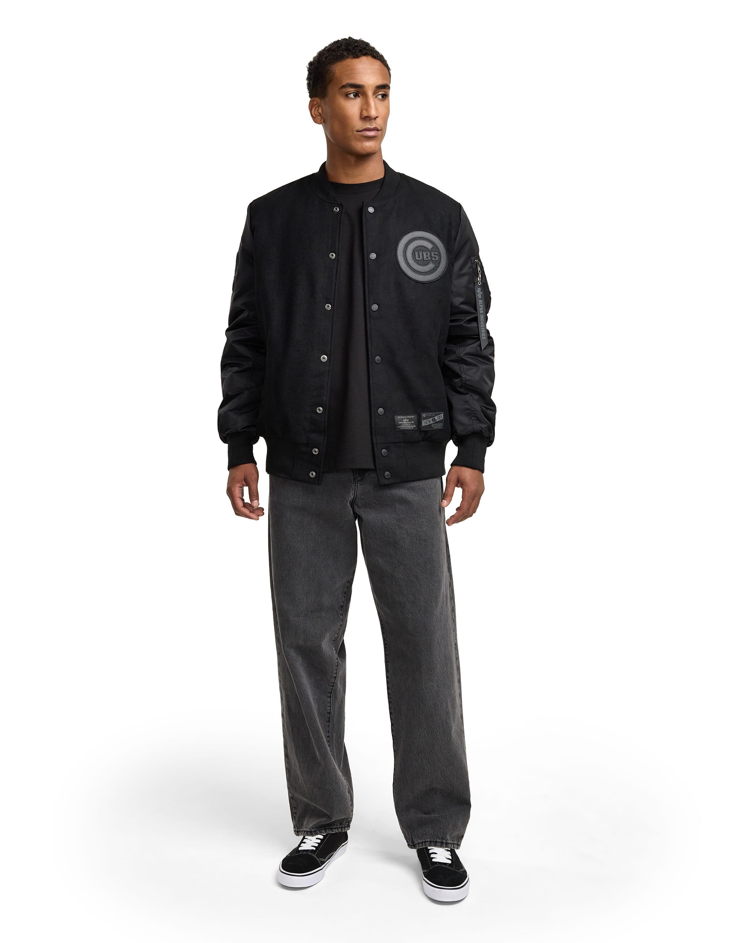 Alpha Industries x New York Yankees MA-1 Wool Varsity Jacket Black Male Product Image