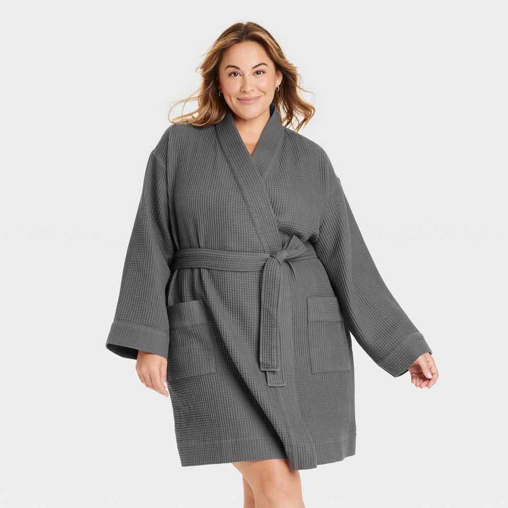 Womens Waffle Robe - Auden Dark 3X/4X Product Image