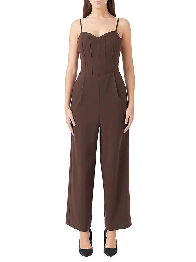 Womens Bustier Wide Leg Jumpsuit Product Image