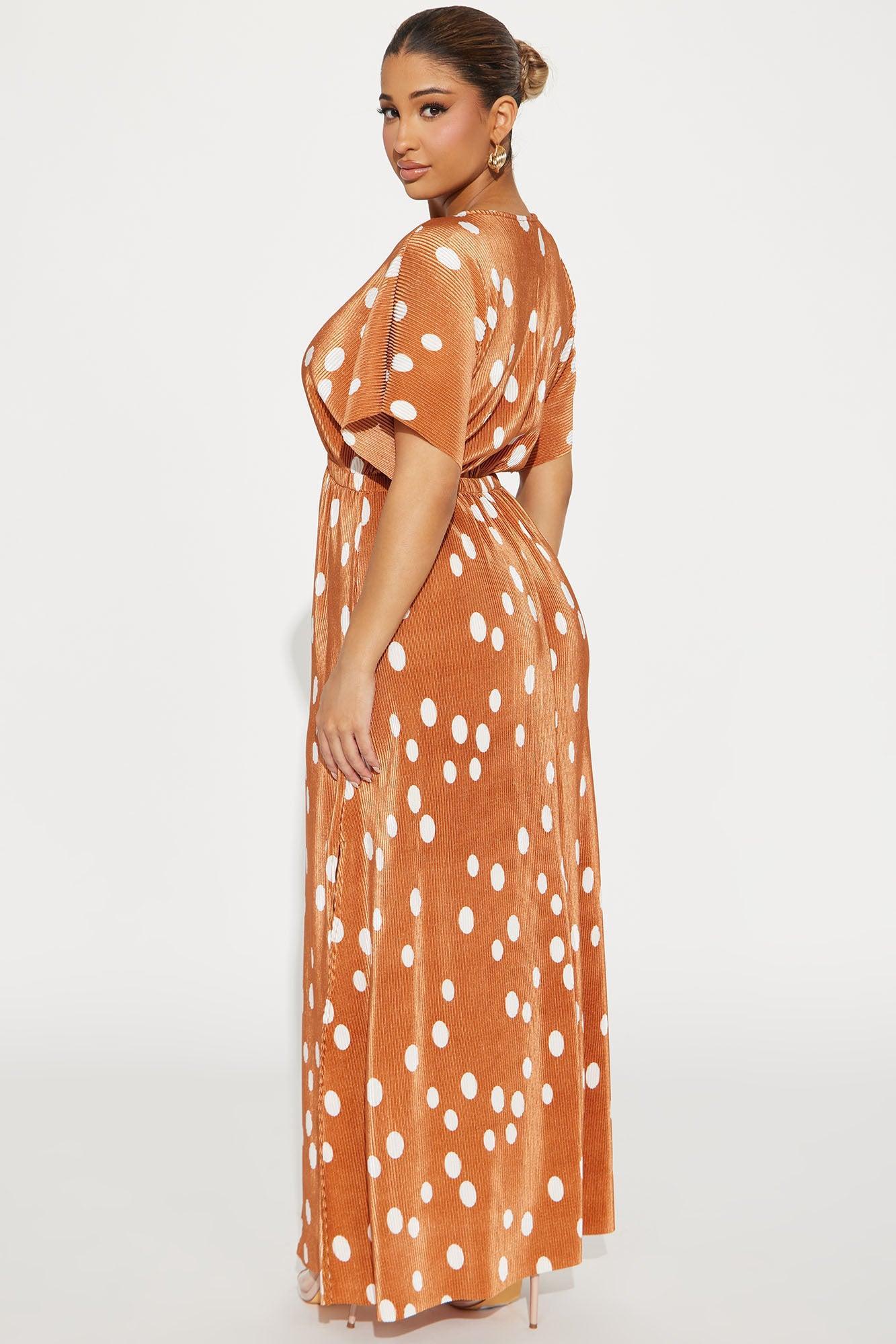 Summer In Europe Plisse Maxi Dress - Bronze Product Image