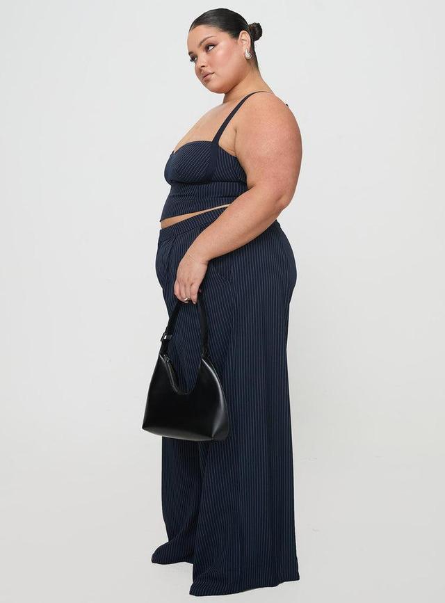 Briana Set Navy Pinstripe Curve Product Image