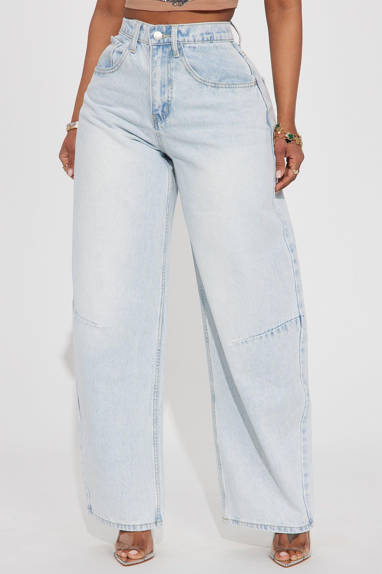 Exceeding Expectations Wide Leg Jeans - Light Wash Product Image