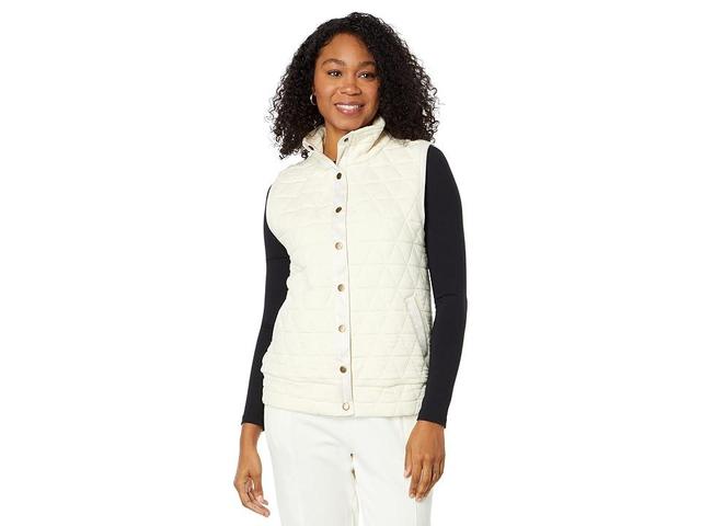 Mod-o-doc Soft Quilted Bomber Vest (Ivory) Women's Coat Product Image