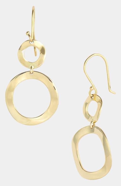 Womens Classico Mini 18K Yellow Gold Open Snowman Drop Earrings Product Image