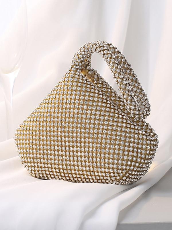 Geometric Rhine Stones Zipper Handbags Product Image