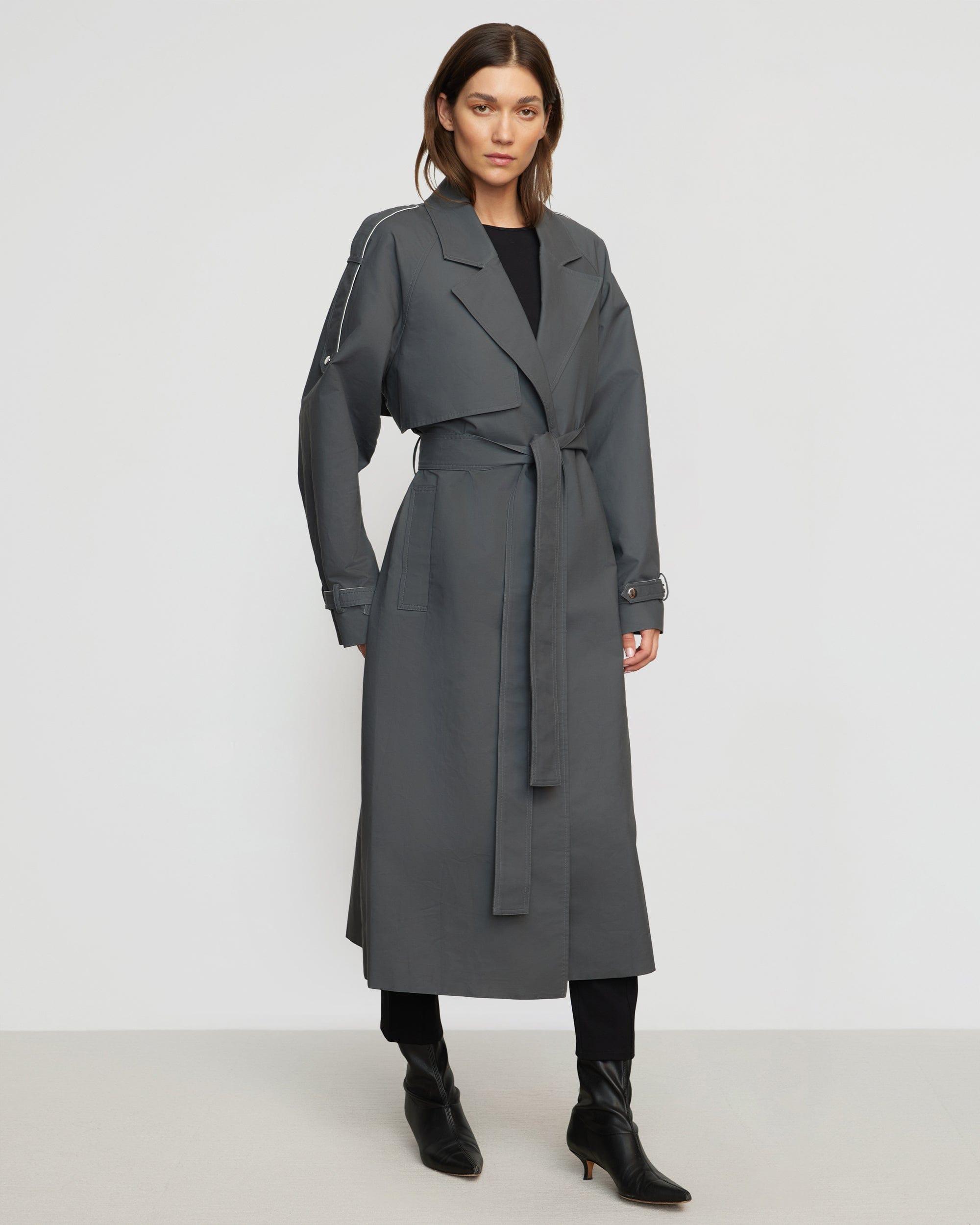 Rhea Contrast Trim Trench Coat Product Image