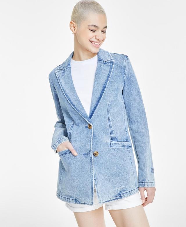 Women's Cotton Denim Blazer Product Image