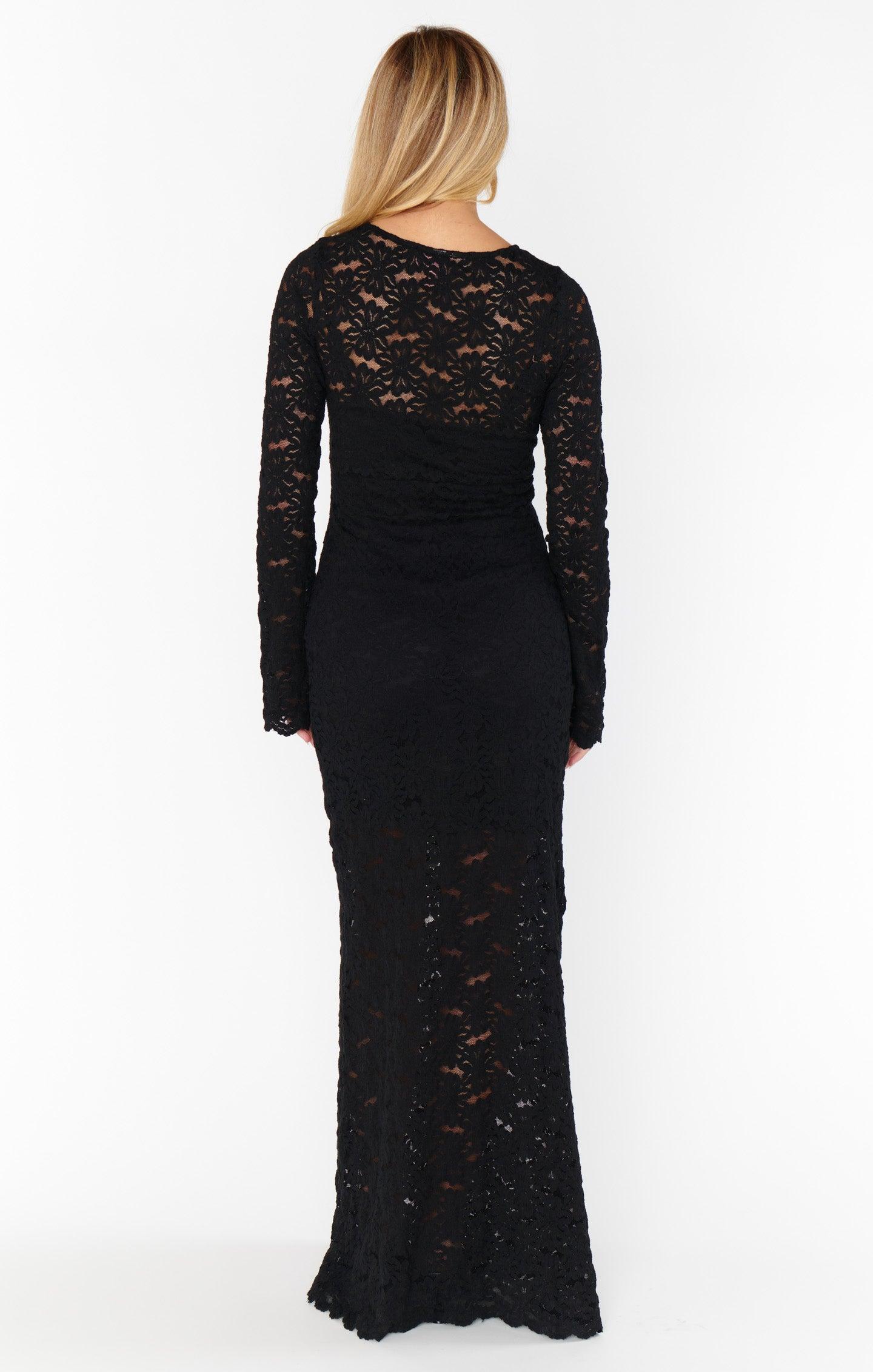 Anjelica Maxi Dress ~ Black Lace Product Image