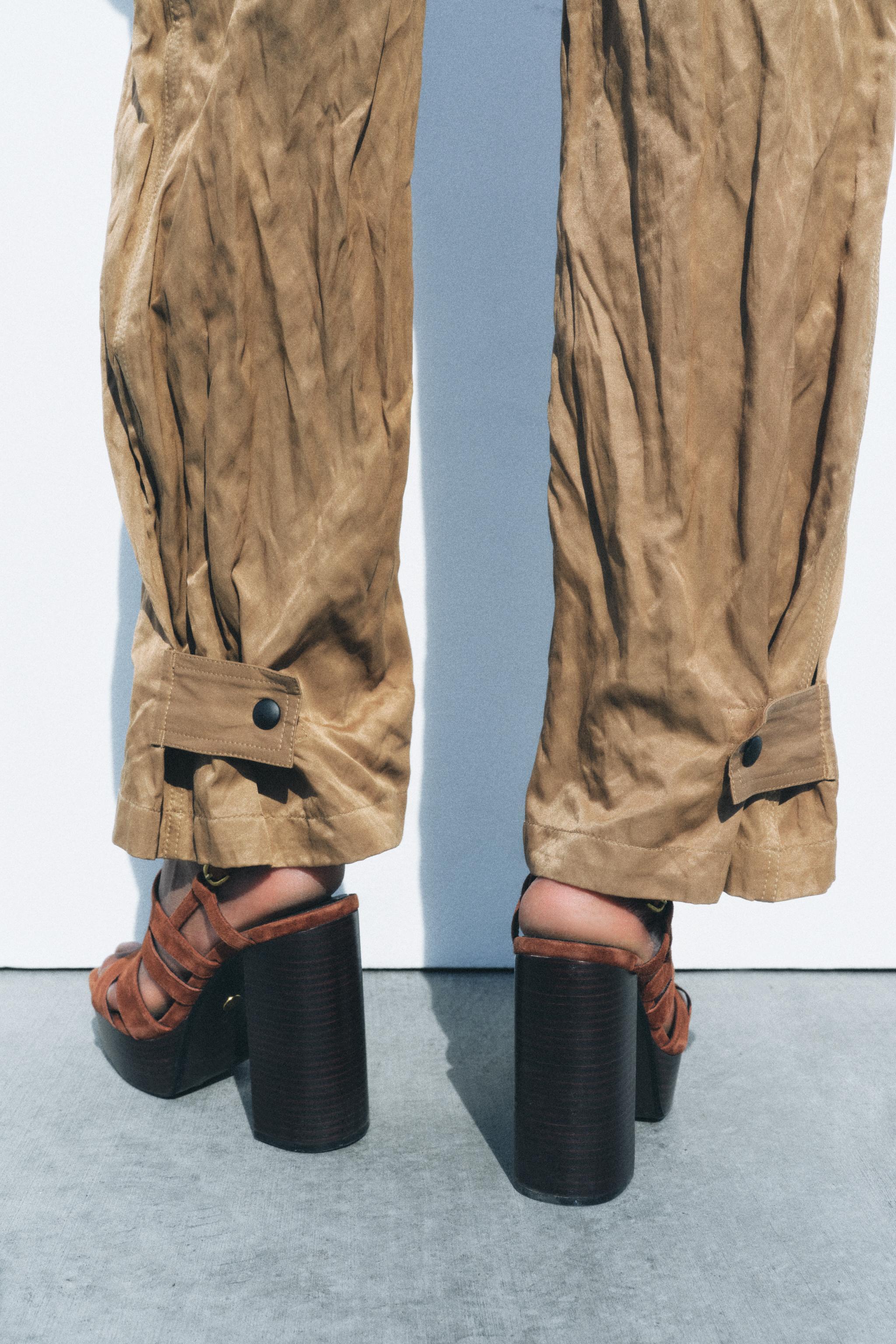 WRINKLED CARGO PANTS ZW COLLECTION Product Image