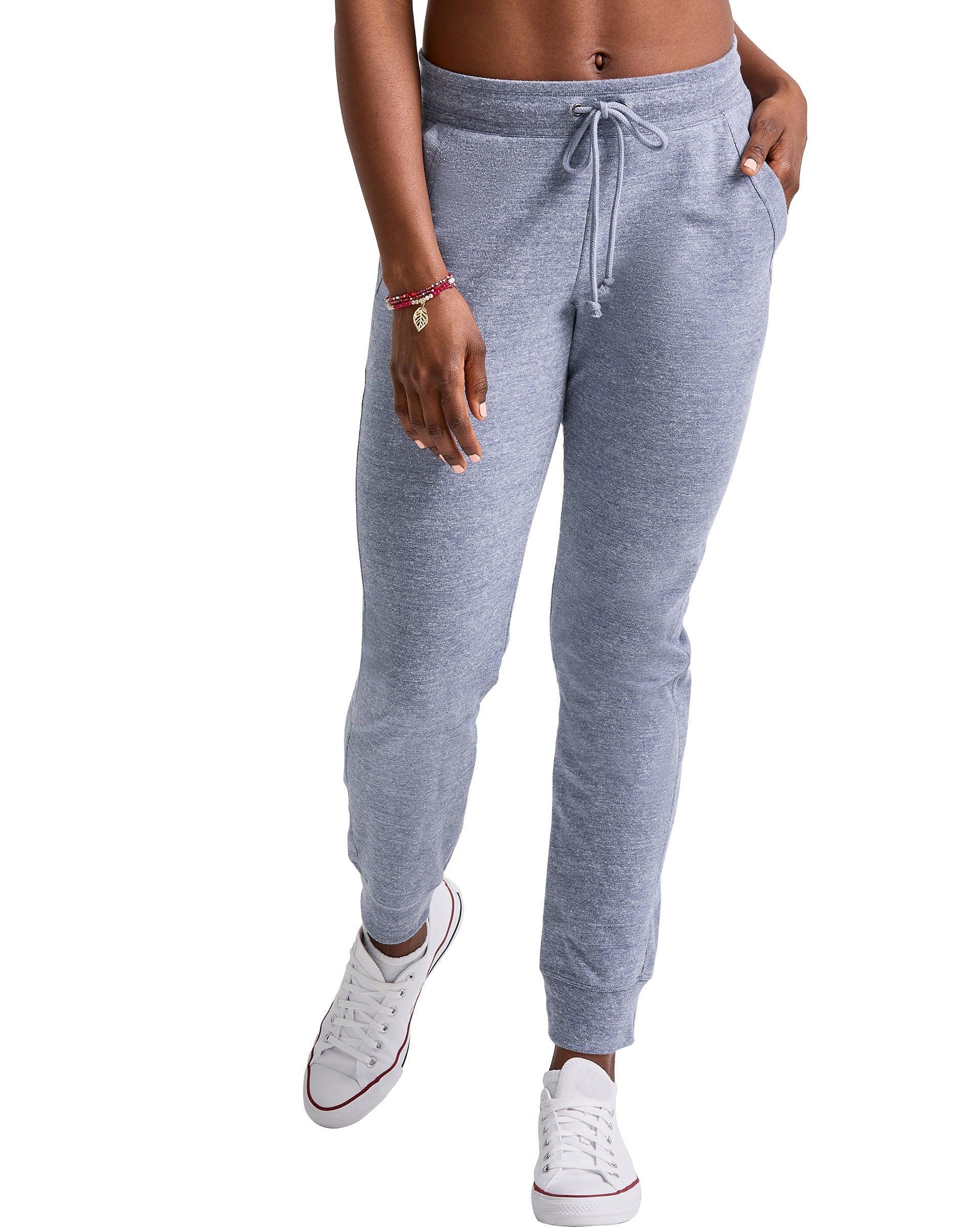 Womens Hanes French-Terry Joggers Blue Product Image