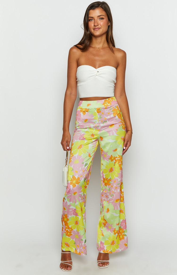 Mykonos Yellow Floral Pants Product Image