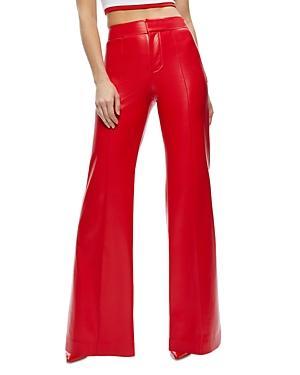 Alice + Olivia Dylan Wide Leg Faux Leather Pants Product Image