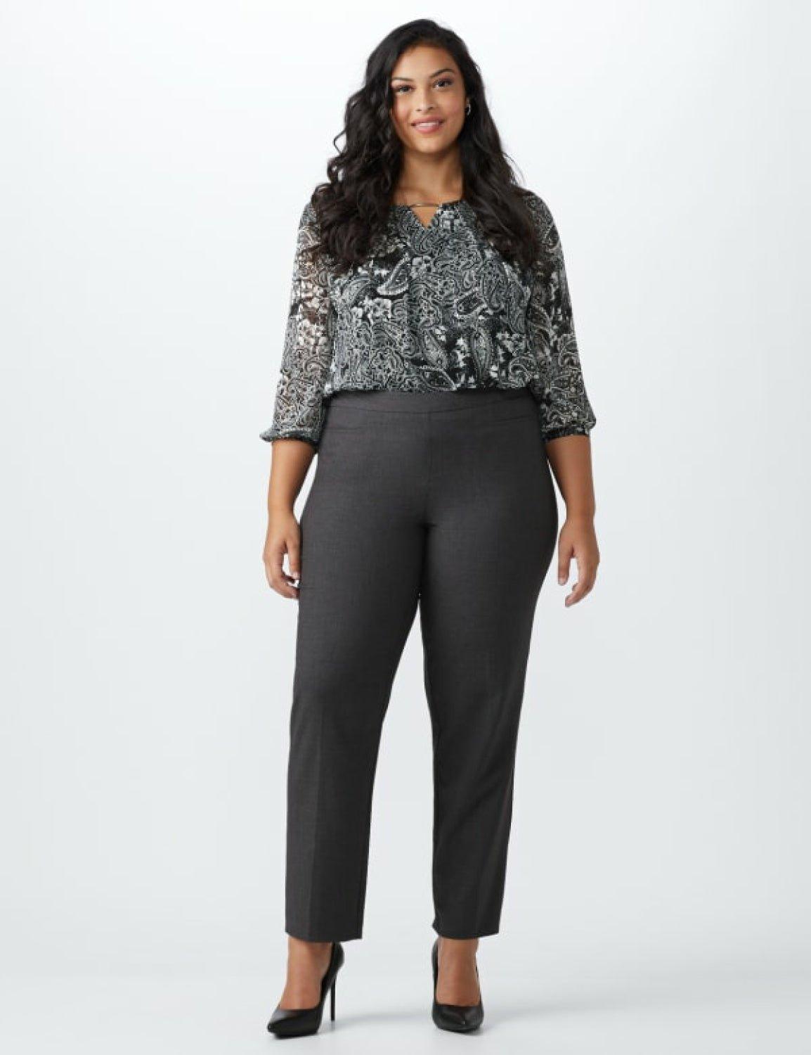 Pull On Tummy Control Pants With L Pockets - Tall Length - Plus Product Image