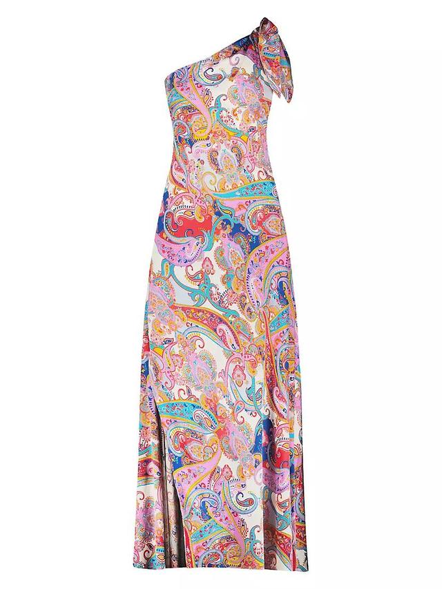 Audrey Paisley Silk-Blend Maxi Dress Product Image