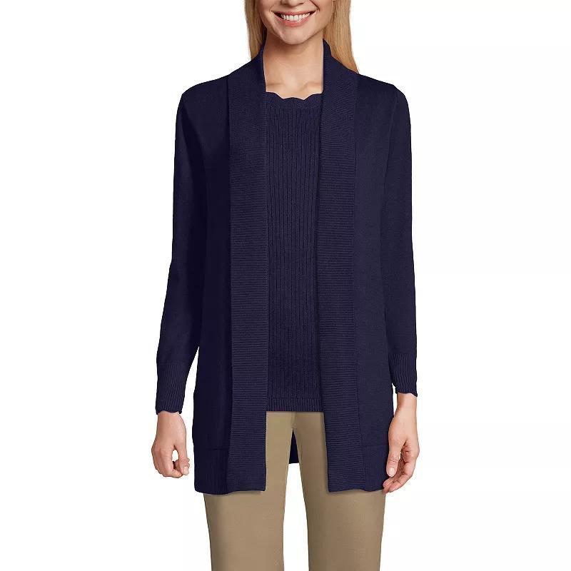 Womens Lands End Shawl Collar Cardigan Sweater Product Image