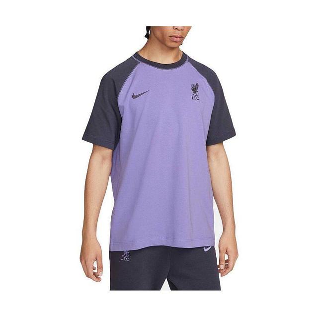 Mens Nike Purple Liverpool Travel Raglan T-Shirt Product Image